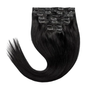 Clip-in vernäht Schwarz/Braun